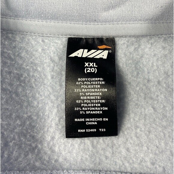 Avia Plush Mixed Rib Mock Neck Full Zip Sweatshirt Size XXL (20) - Picture 2 of 3